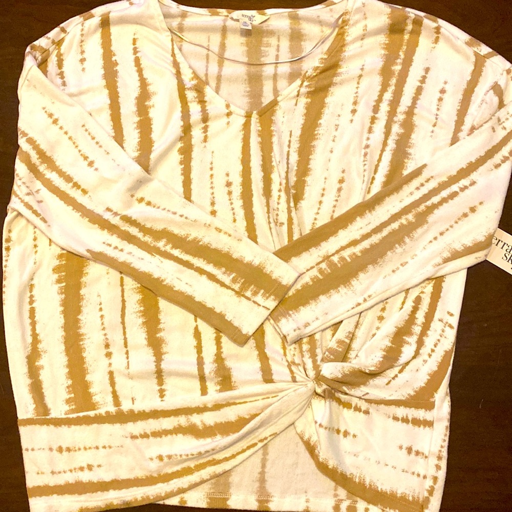 2 NEW WOMENS PLUS EXTRA SOFT TWIST KNOT SWEATER